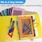 Bazic Products Pencil Pouch with 3-Ring and Mesh Window, Retro Pastel Colors, PK12, 12PK 810 - alternate 3